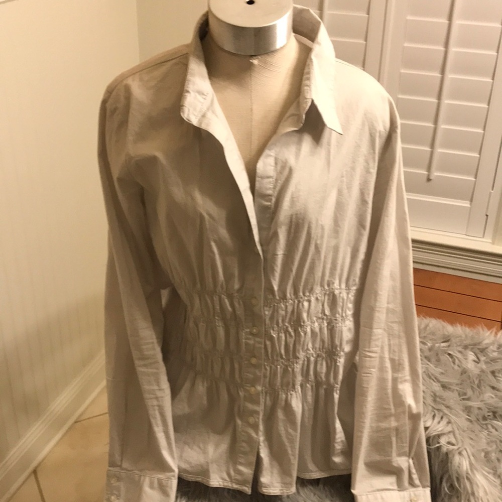 Long sleeve button up top